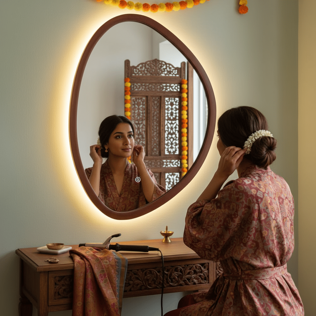 Luxury Modern Wash Area with Ambient LED Lighting