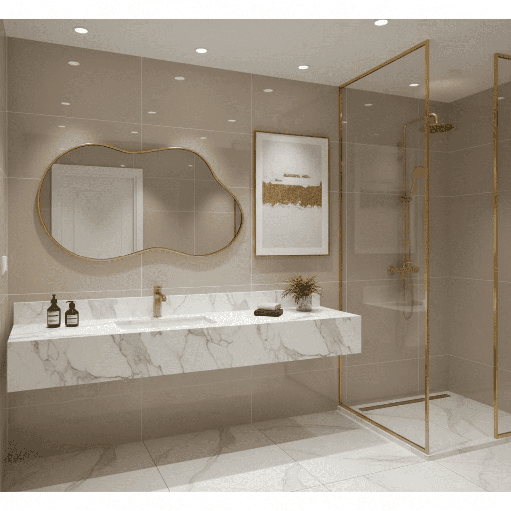 Irregular Shape Designer Wall Mirror – Modern Bathroom Vanity Mirror