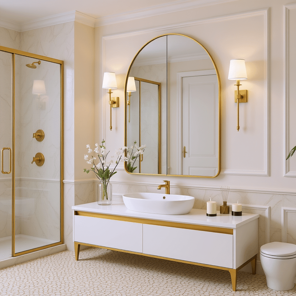 Arched Bathroom Mirror Cabinet