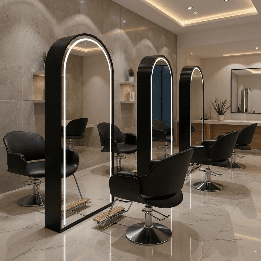 1760595298709-0199eba8-1ab7-74a8-ad0f-c273a4dcfda6 Arched Salon Mirror with LED Lighting – Black Steel Frame 1