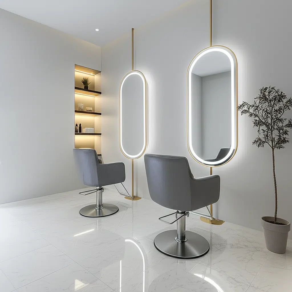 Capsule Shaped Hanging Mirror – Modern Frameless Vanity Mirror