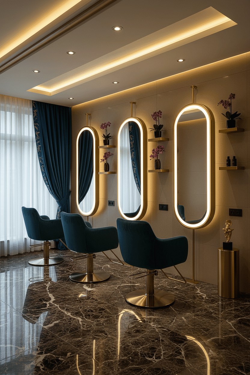Capsule Shaped Hanging Mirror – Modern Frameless Vanity Mirror