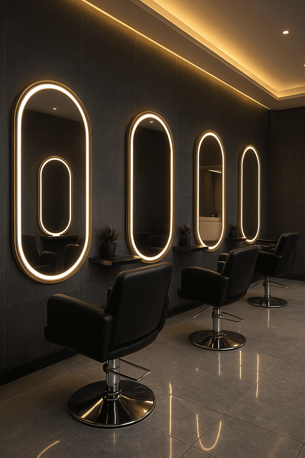 Salon led mirror rectangle