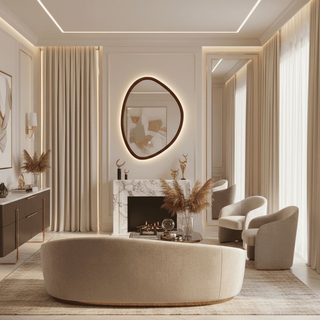 Luxury Modern Wash Area with Ambient LED Lighting