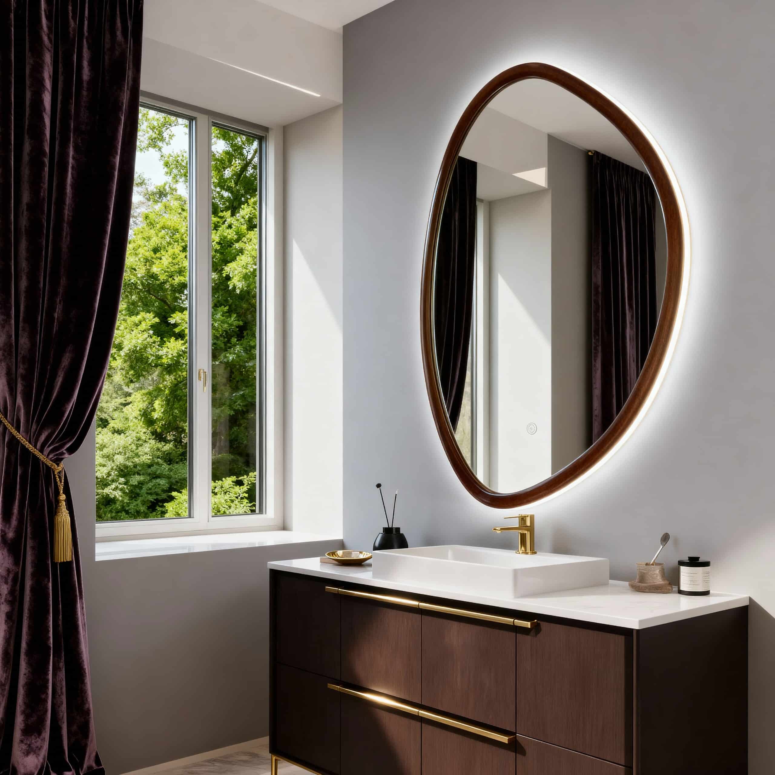Luxury Modern Wash Area with Ambient LED Lighting