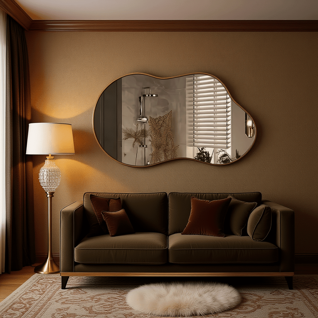 Irregular Shape Designer Wall Mirror – Modern Bathroom Vanity Mirror