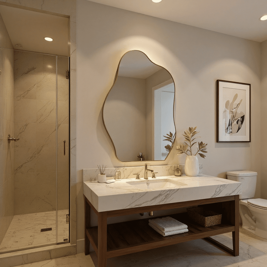Designer Pebble Shaped Decorative Mirror