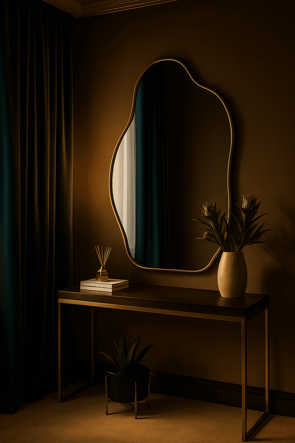 Designer Pebble Shaped Decorative Mirror