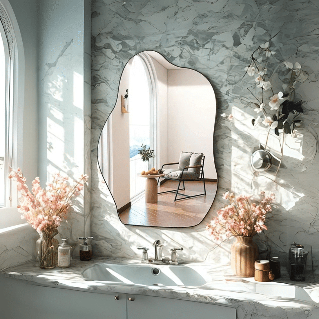 Designer Pebble Shaped Decorative Mirror
