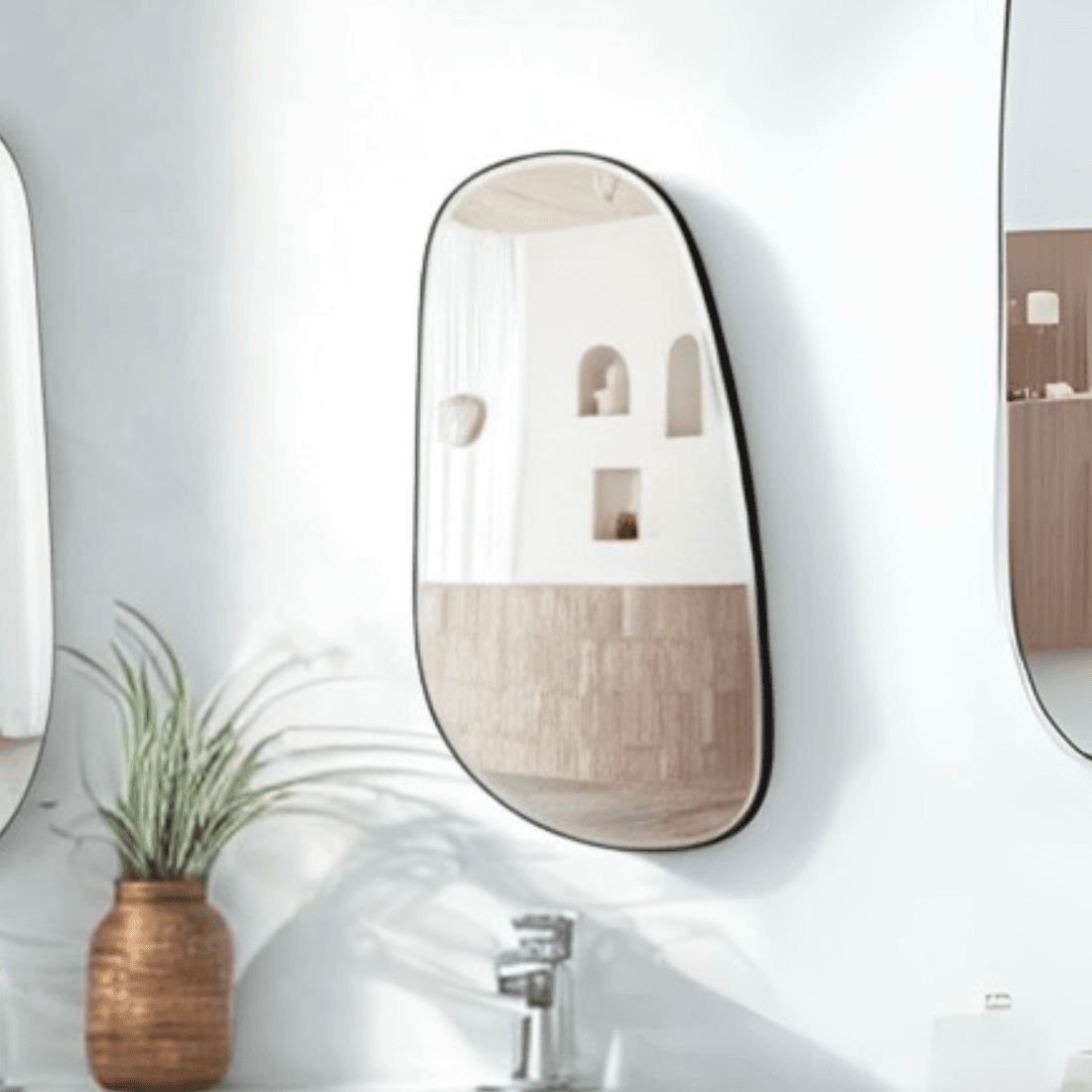 Elegant Capsule Shaped Mirror for Entryway