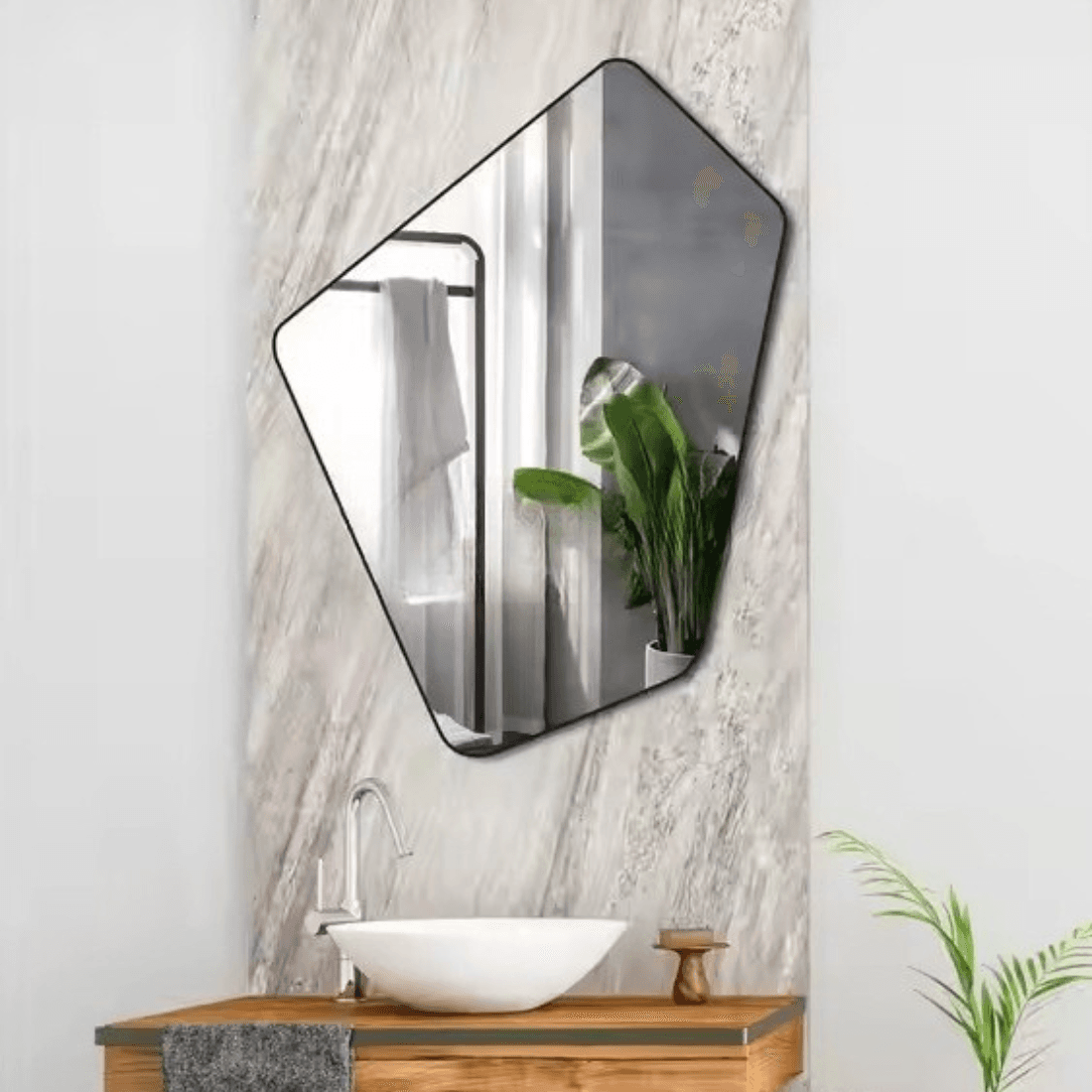 Designer Asymmetrical Decorative Mirror Set