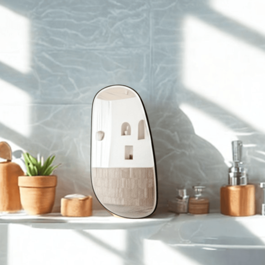 Elegant Capsule Shaped Mirror for Entryway