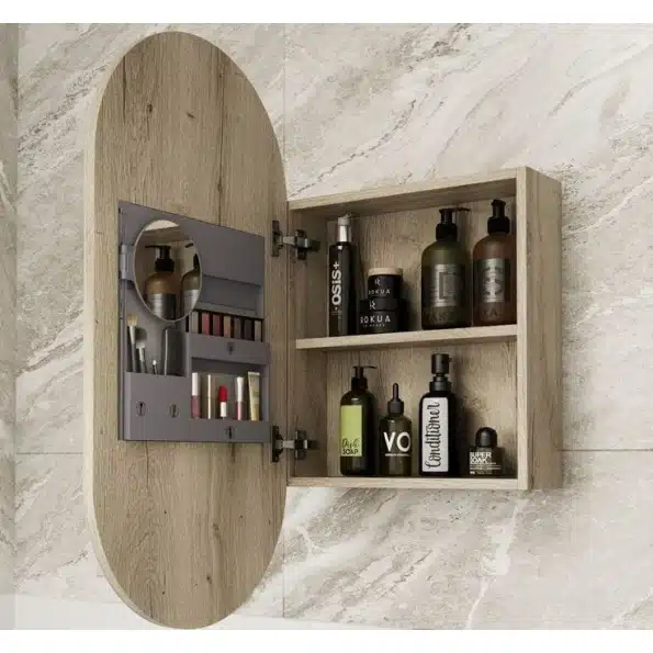 Oval Shaving Cabinet with Mirror Door Oval Shaving Cabinet with Mirror Door