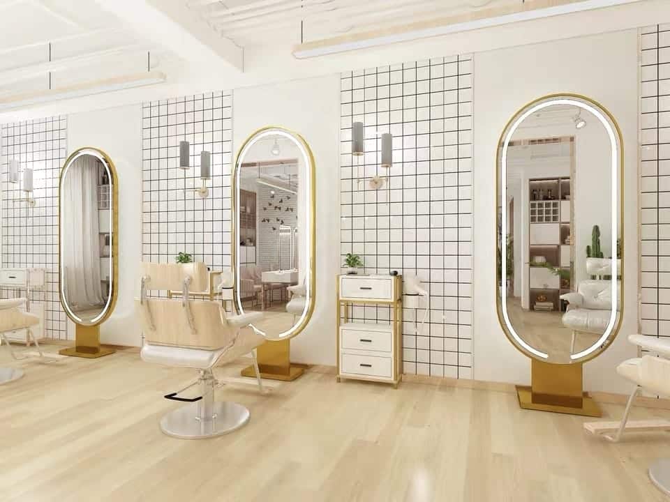 Oval Backlit Salon Mirror