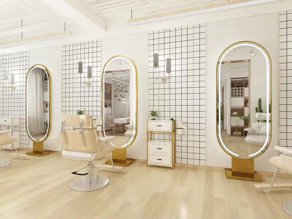 Oval Backlit Salon Mirror