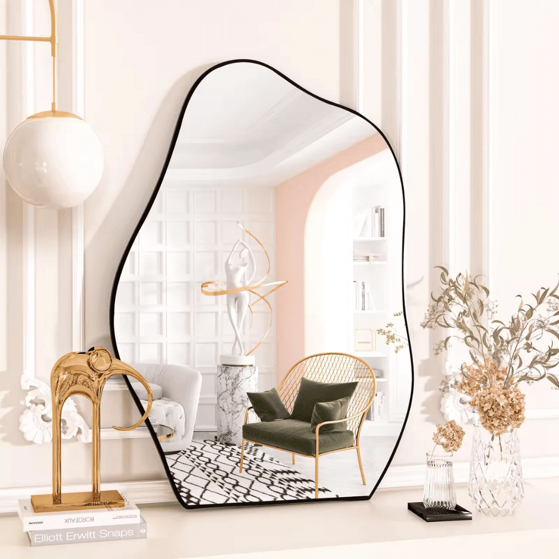 Designer Pebble Shaped Decorative Mirror