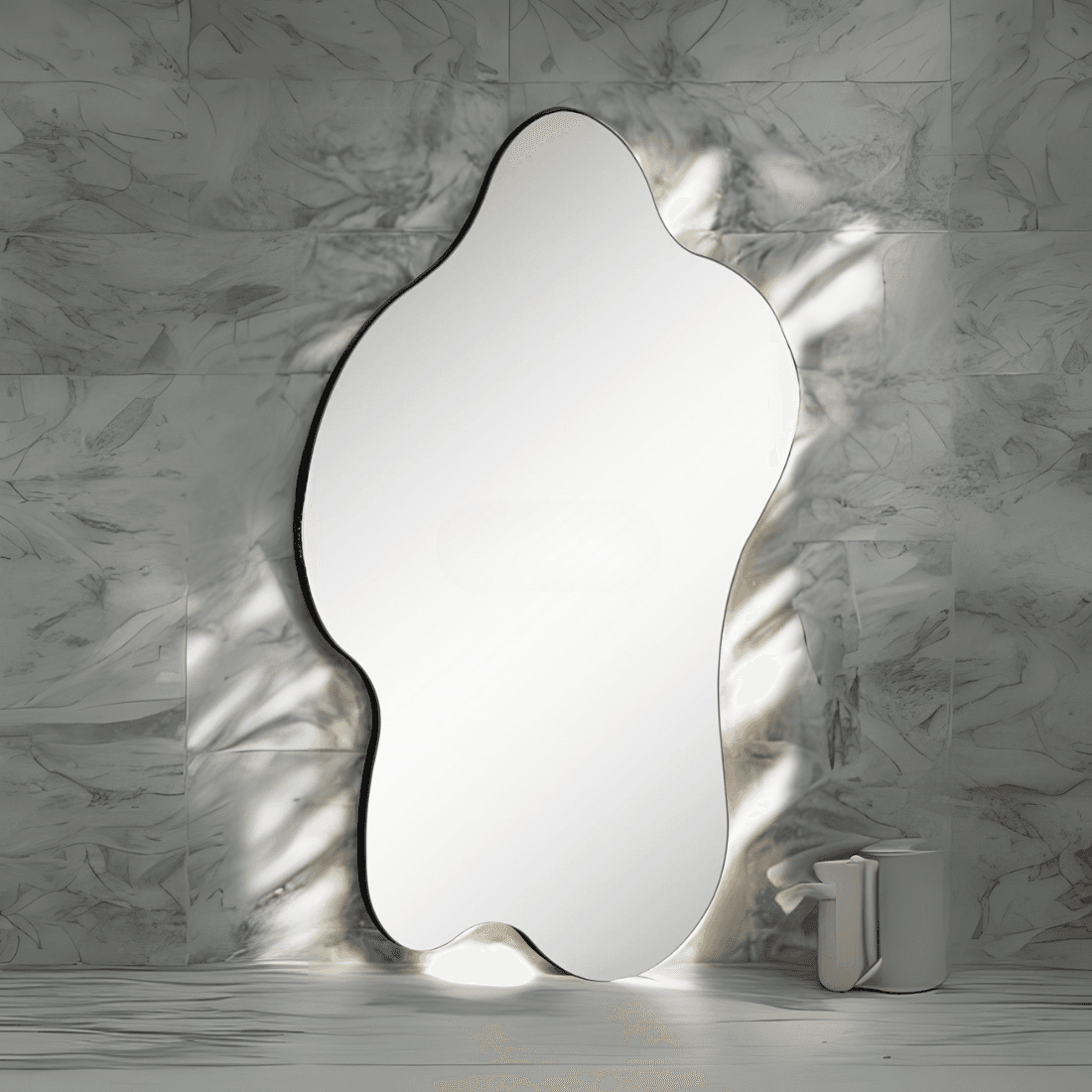 Elegant Irregular Bathroom Mirror Set