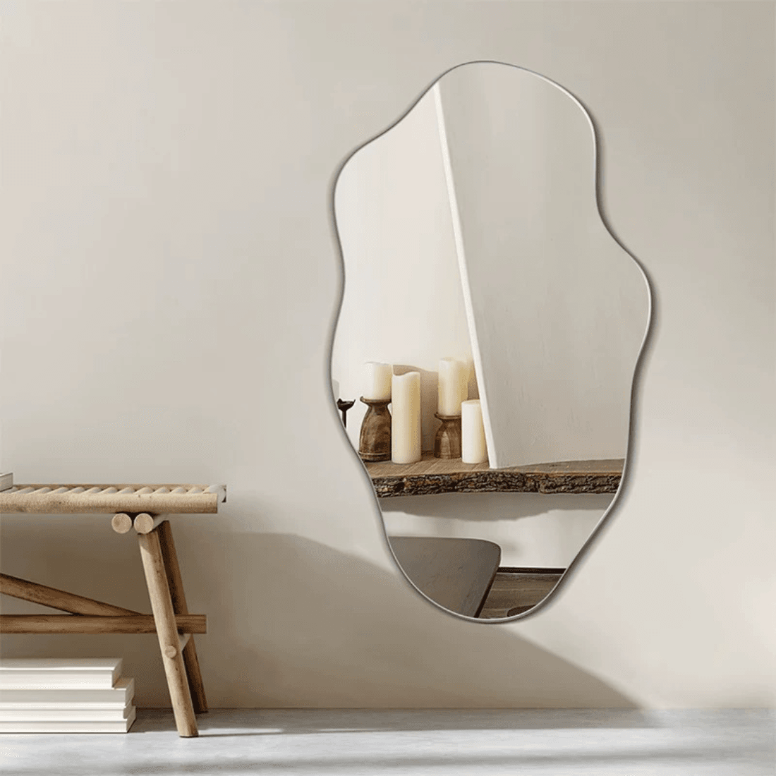Contemporary Organic Bathroom Mirror