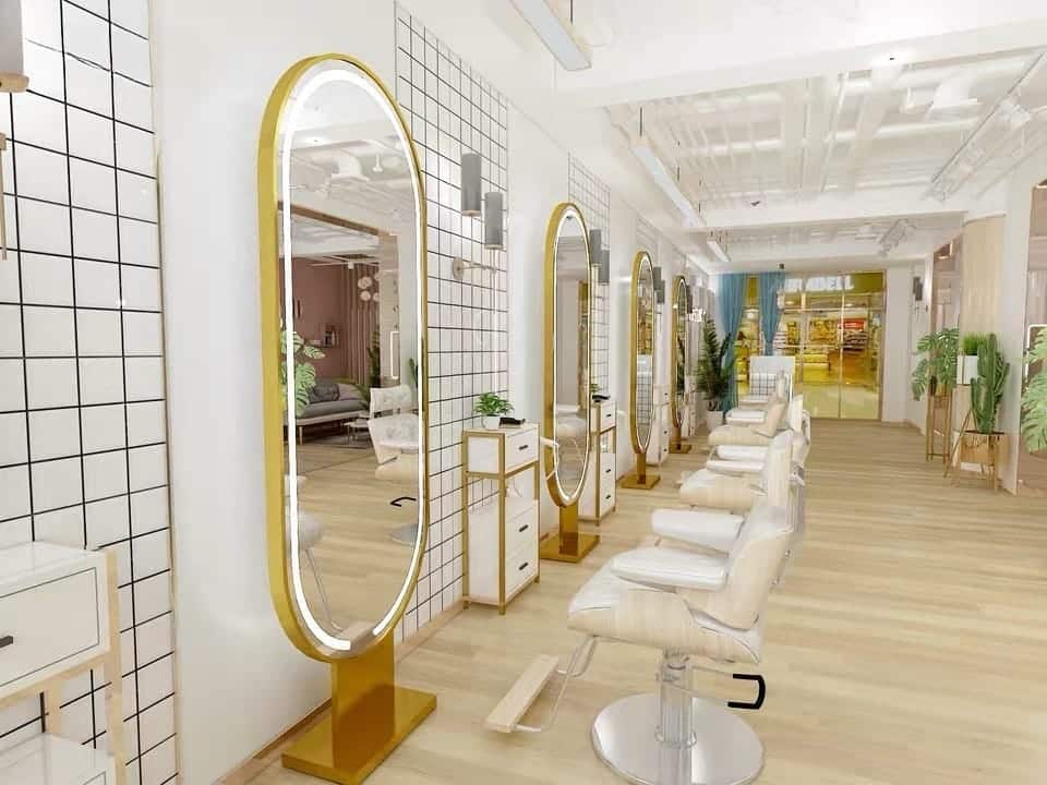 Oval Backlit Salon Mirror
