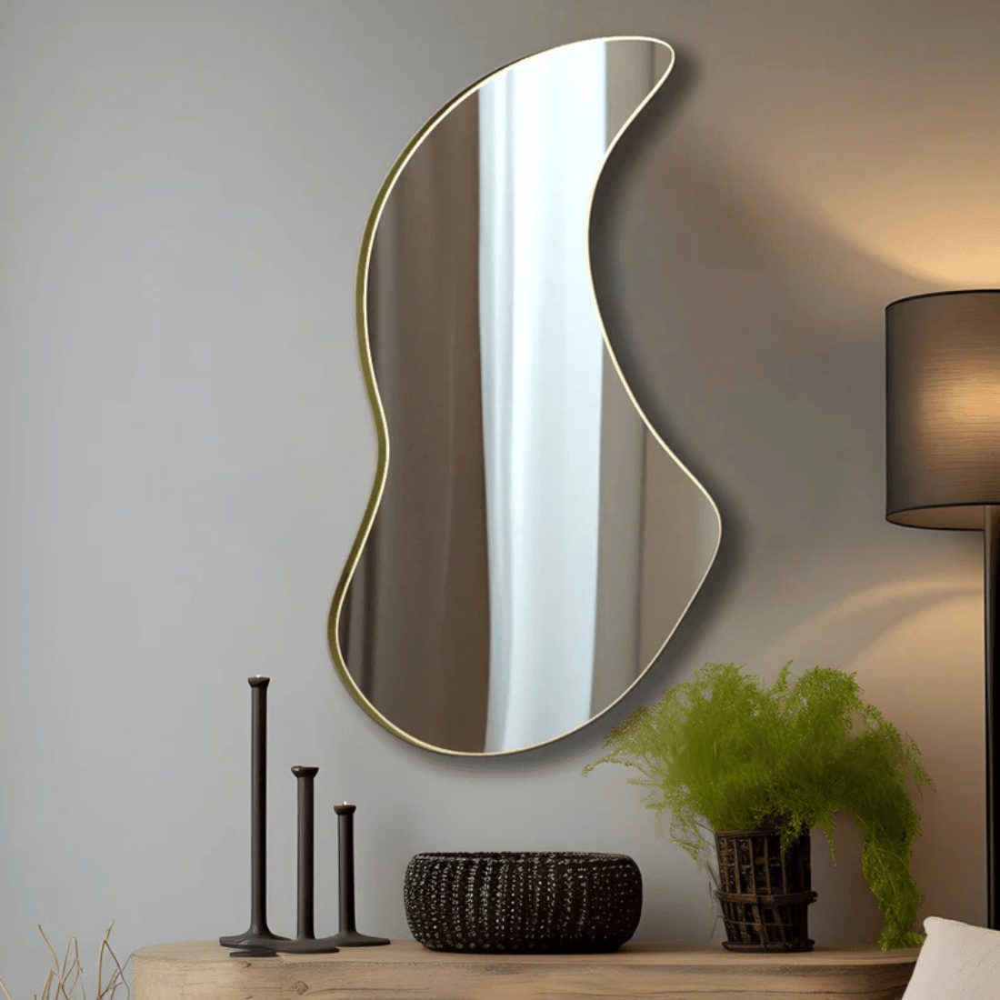 Contemporary Freeform Mirror for Bedroom & Hallway 1