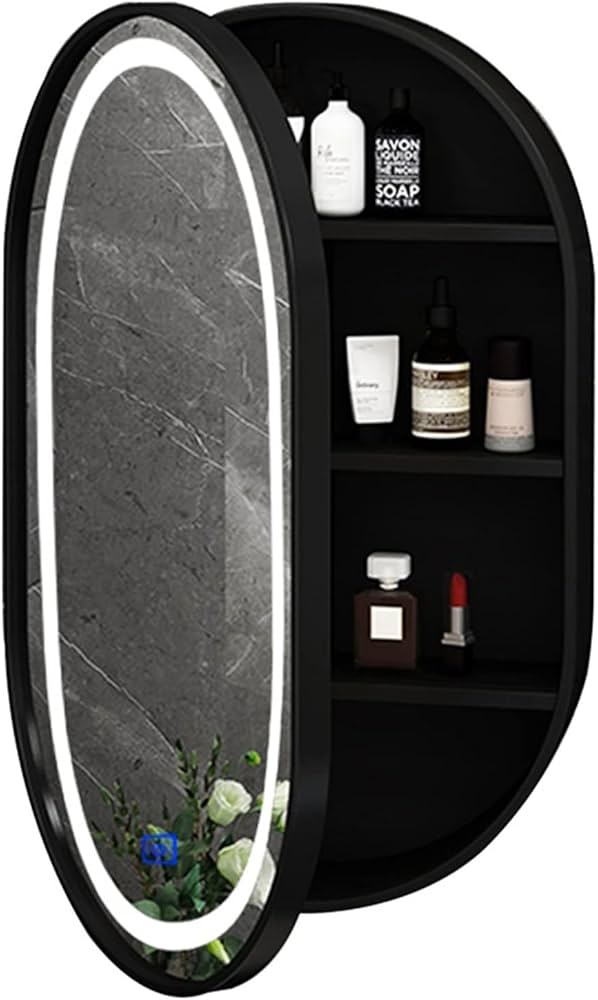 Oval LED Mirror Cabinet