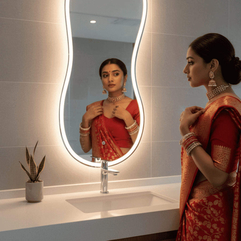 Irregular led mirror