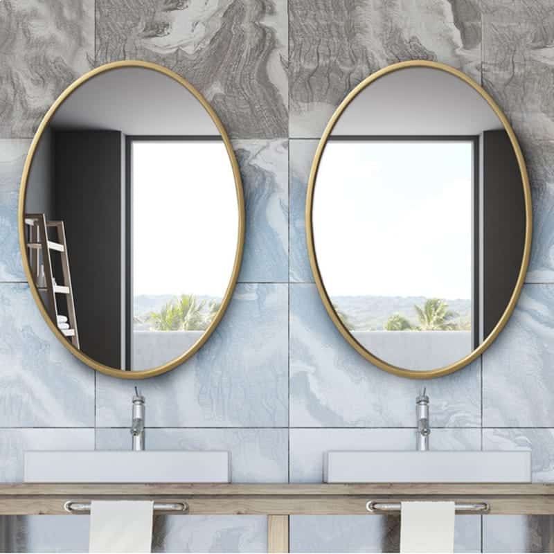 Oval Black frame Mirror