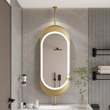 Niccy Oval LED Bathroom Vanity Mirror | Modern Illuminated Mirror