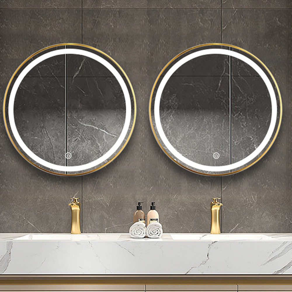 Round Backlit Bathroom Mirror