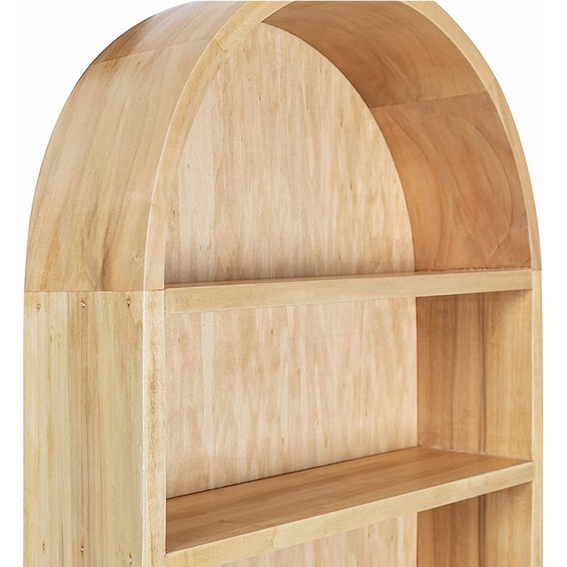 Oval Wooden Mirror Cabinet