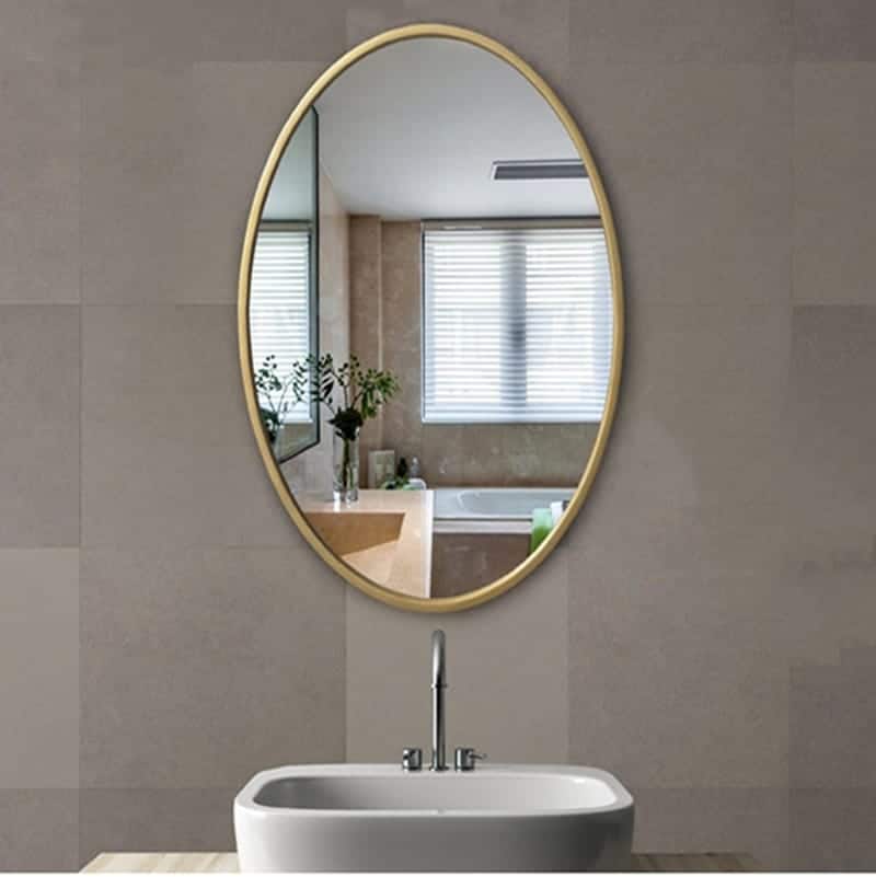 Oval Black frame Mirror