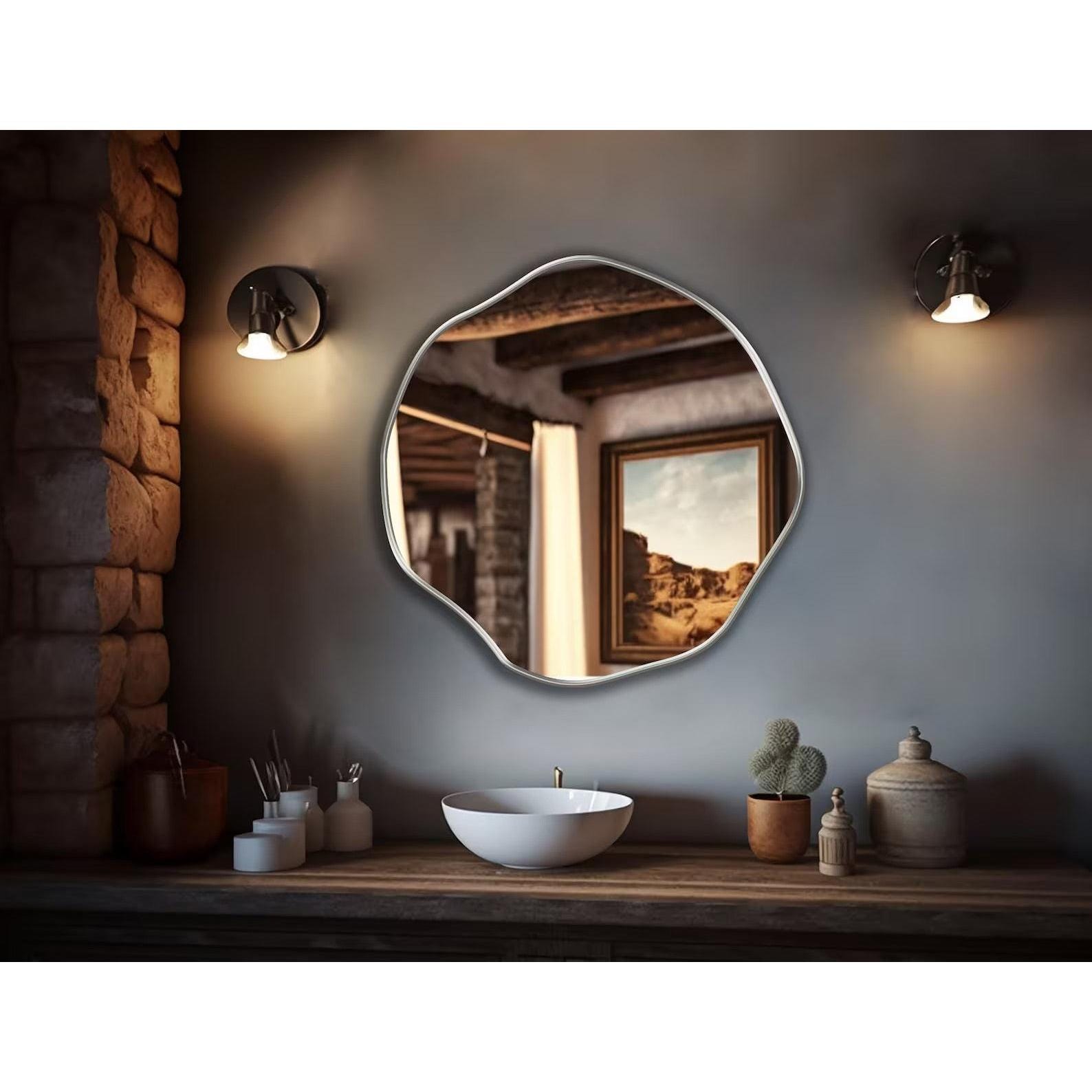 Modern Artistic Freeform Bathroom Mirror