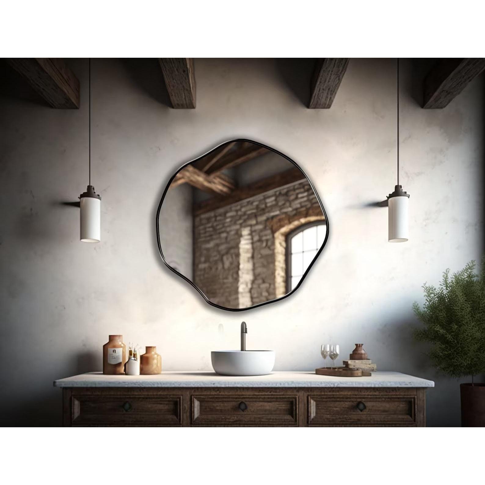 Modern Artistic Freeform Bathroom Mirror