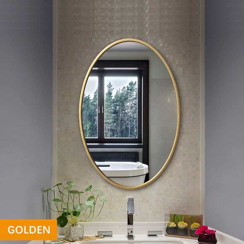 Oval Black frame Mirror