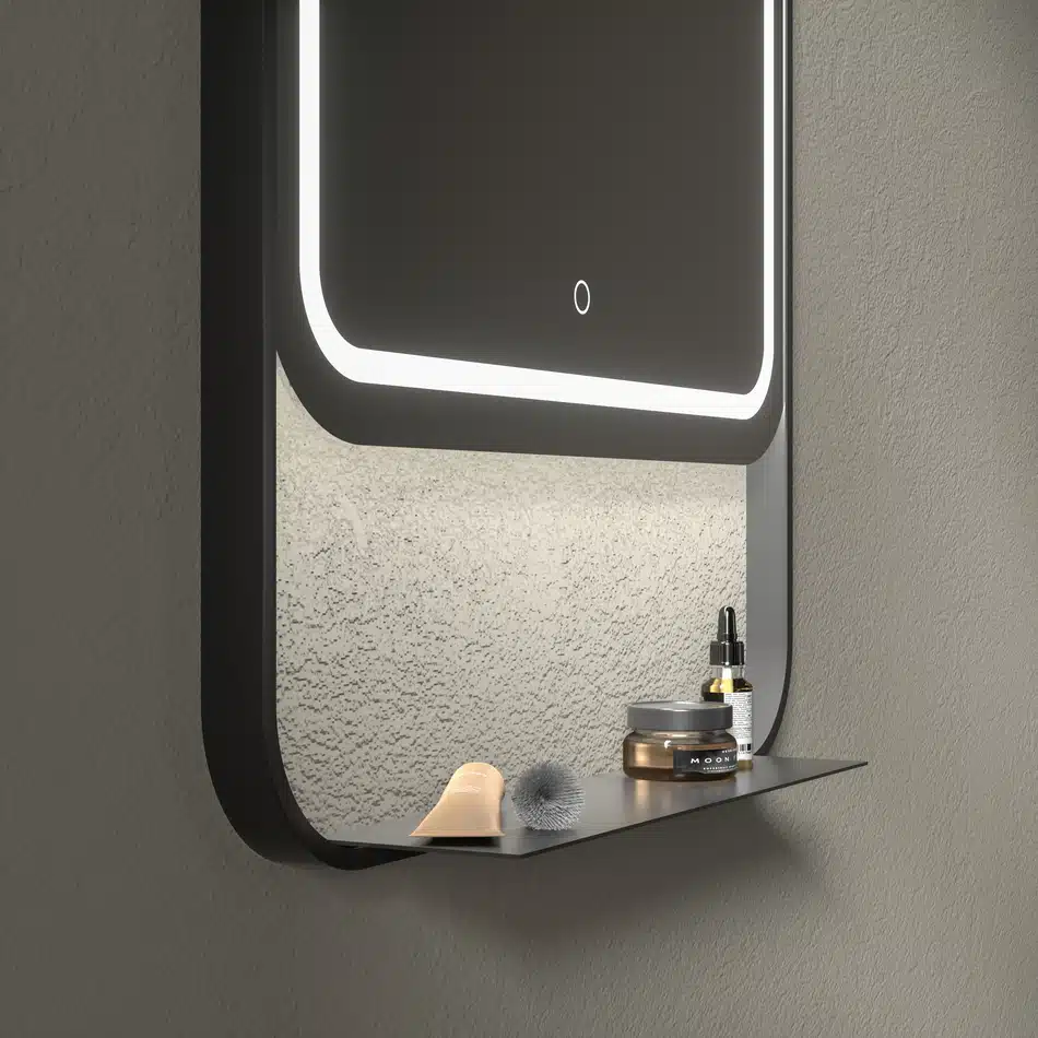 LED Mirror with Shelf