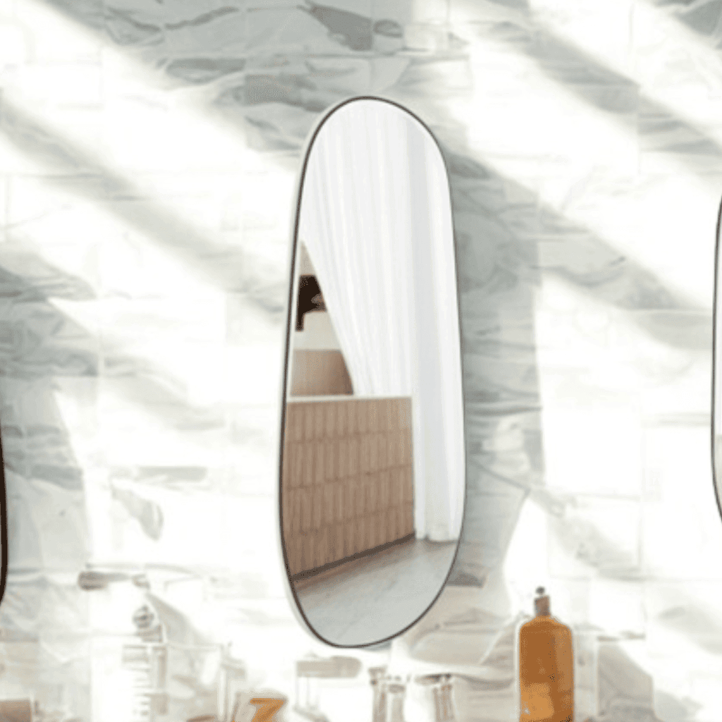 Elegant Capsule Shaped Mirror for Entryway 01
