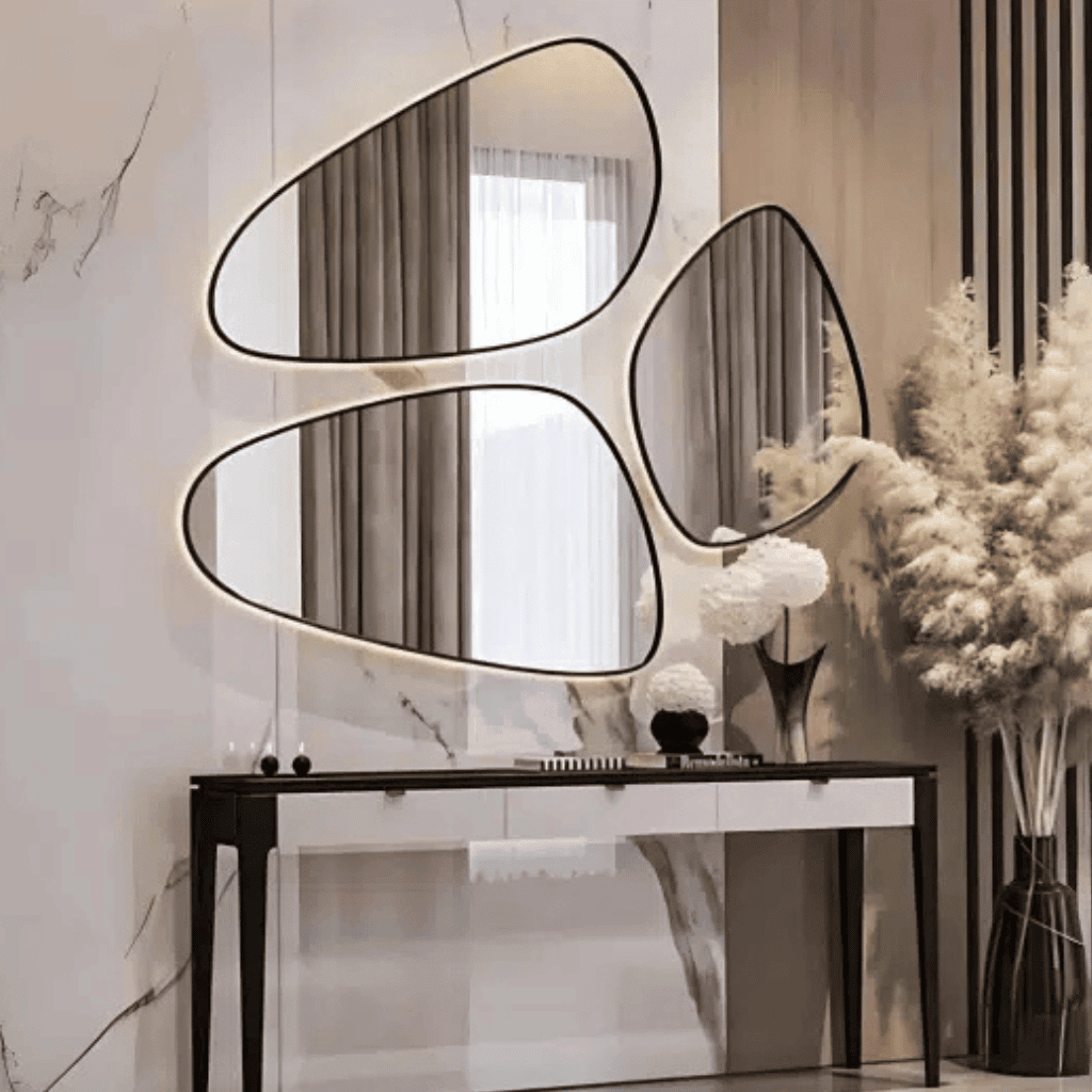 Luxury Abstract Mirror Set for Living Room