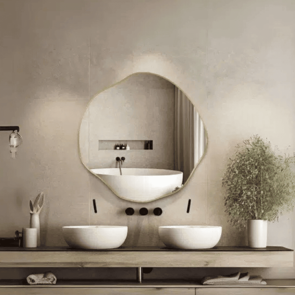 Modern Artistic Freeform Bathroom Mirror