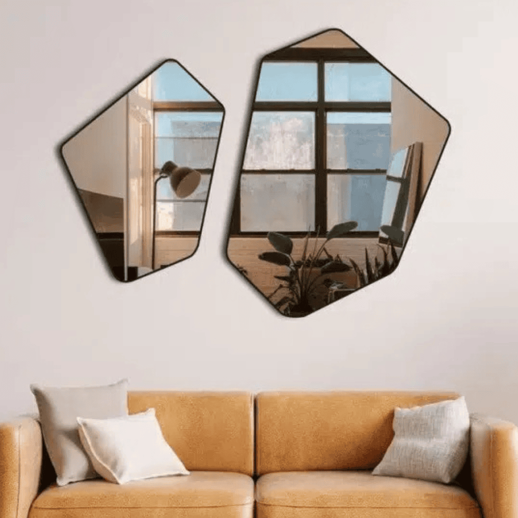 Designer Asymmetrical Decorative Mirror Set