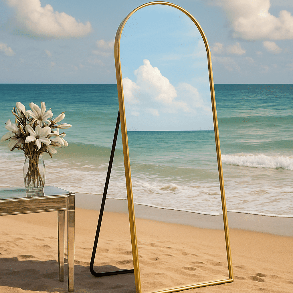 Modern Sculptural Full Length Mirror 1