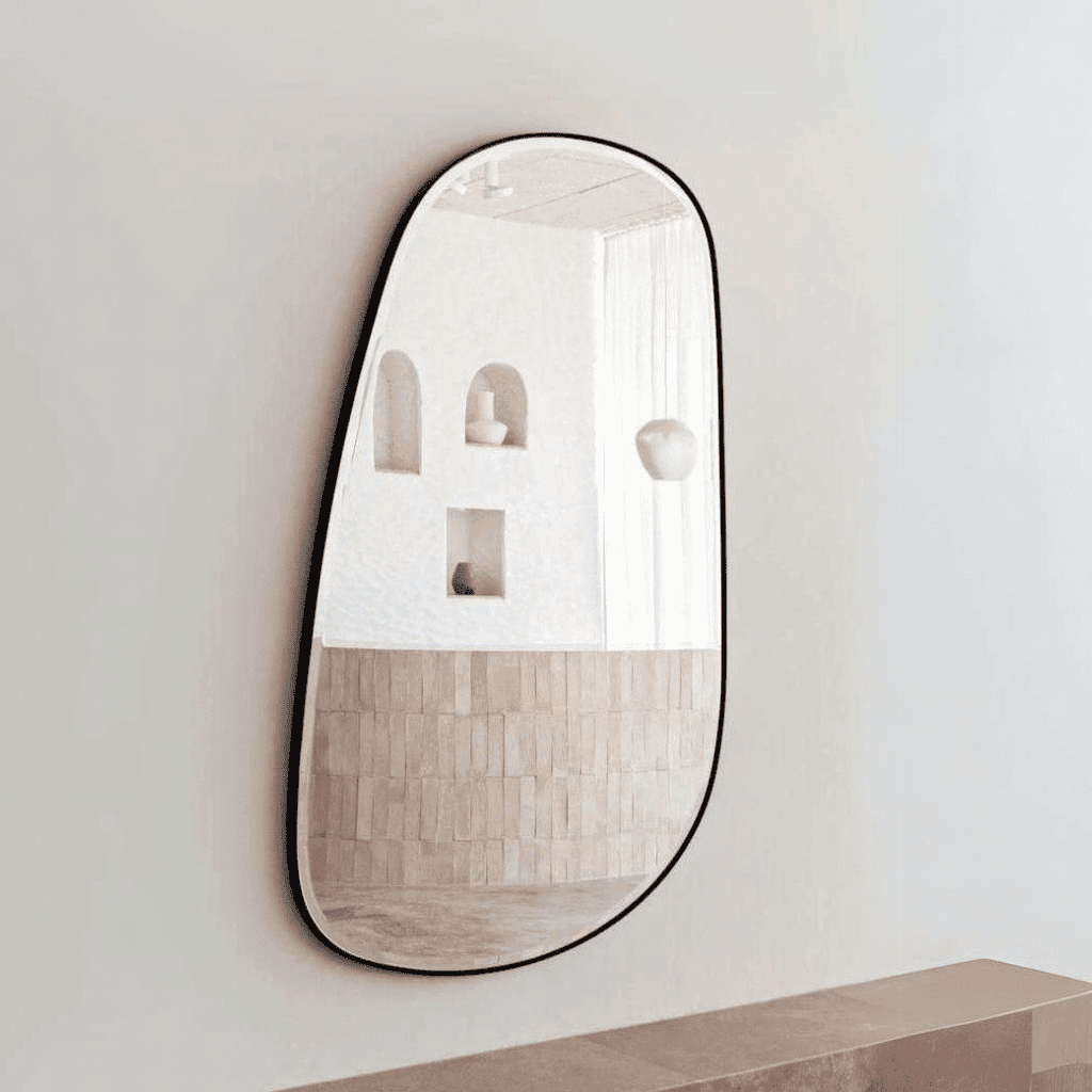 Elegant Capsule Shaped Mirror for Entryway