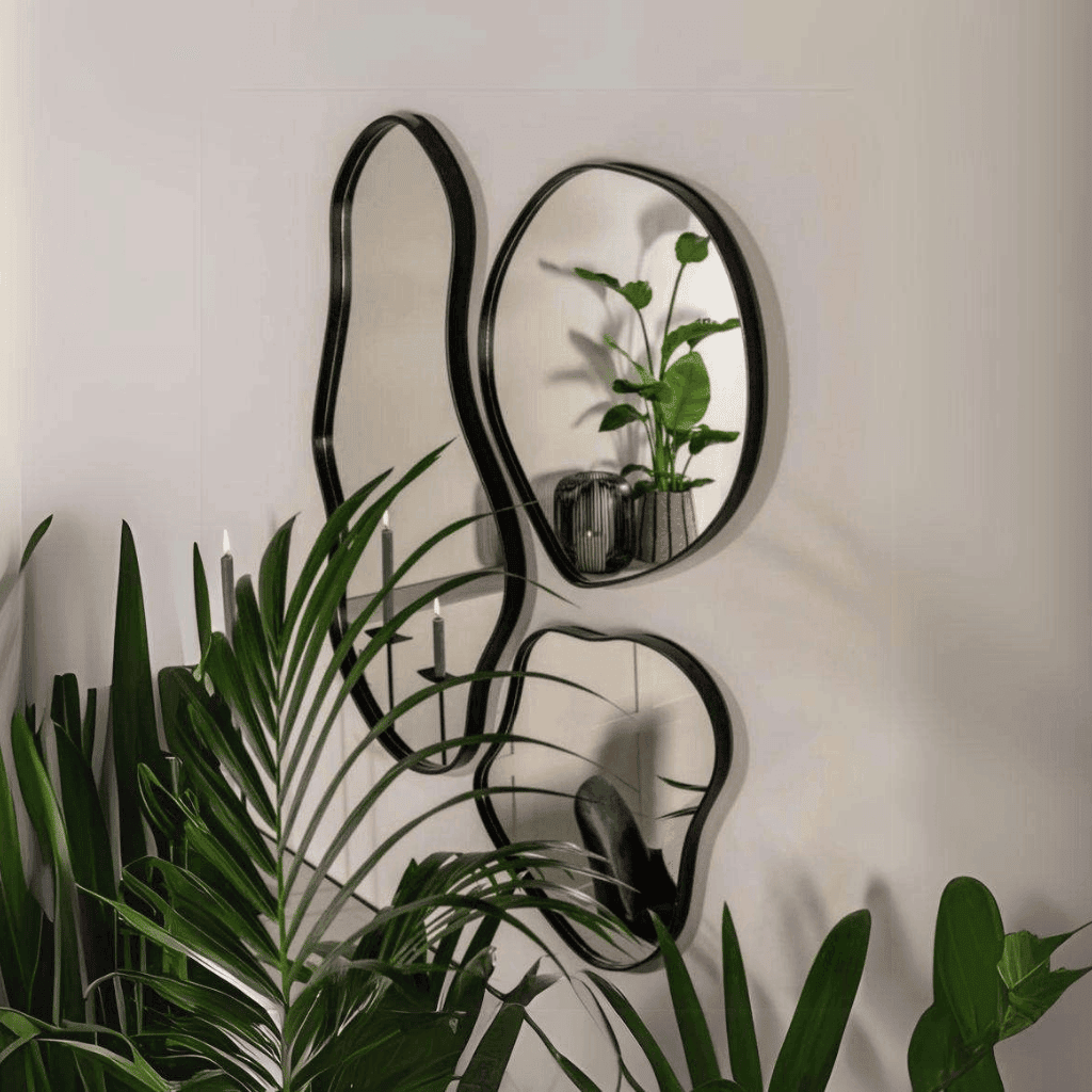 Luxury Organic Shape Wall Mirror Set