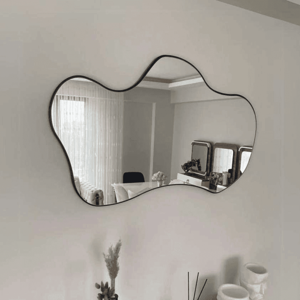 Luxury Organic Shape Wall Mirror for Living Room