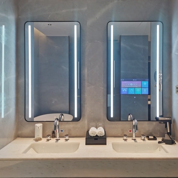 Premium Smart Android TV LED Mirror with Remote Control – The Ultimate Bathroom Innovation with Aluminum frame Premium Smart Android TV LED Mirror with Remote Control – The Ultimate Bathroom Innovation with Aluminum frame