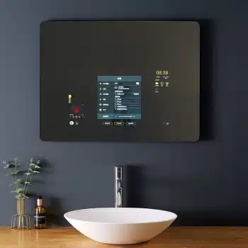 Premium Rectangle LED Mirror with Android TV – Frameless & Shatterproof