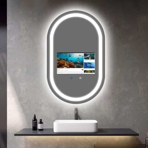 Exclusive Oblong LED Mirror with Android OS – Smart Home Bathroom Vanity Upgrade