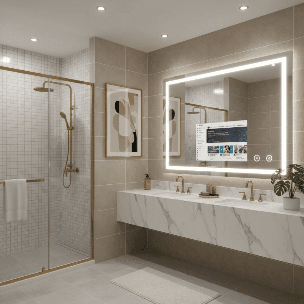 Luxury Android TV LED Mirror with Touch & Remote Control 8 Luxury Android TV LED Mirror with Touch & Remote Control 8