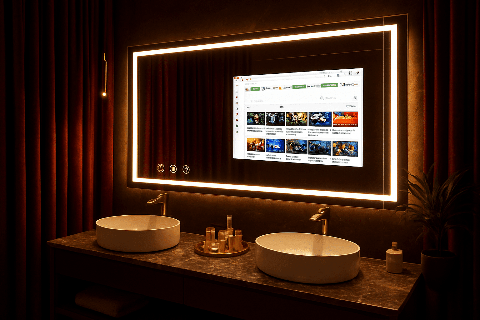 Minimalist Rectangle LED Mirror – Android-Powered & Space-Saving Design 8