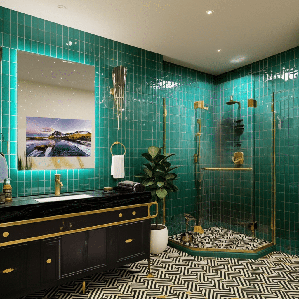 LED Mirror with Built-in Android TV for Modern Bathrooms