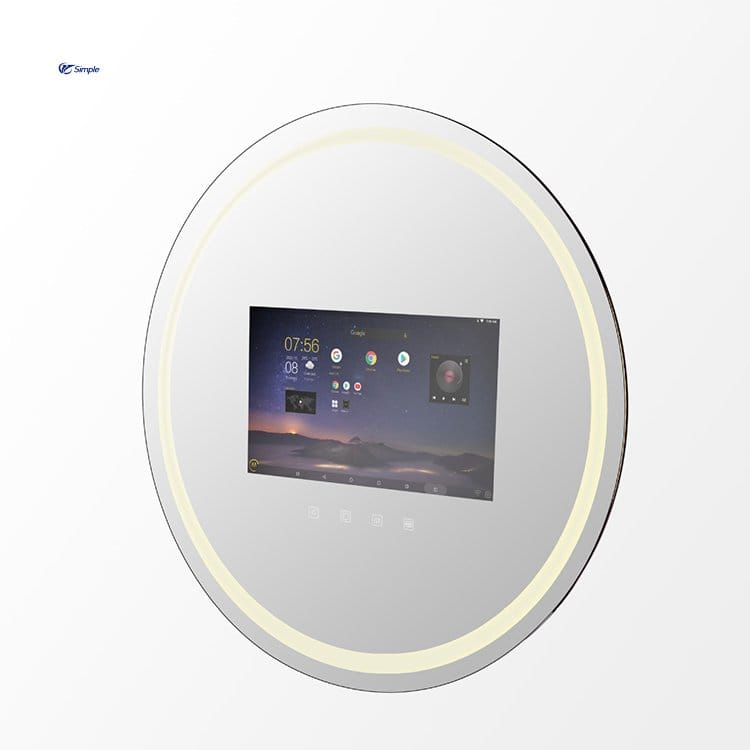Luxury Vanity Mirror with Smart Display & Minimalist Design